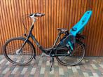 Gazelle Bloom Mamafiets black frame 57 cm + yepp kinderstoel, Ophalen, Gebruikt, 56 cm of meer, 1 zitje