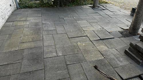 +/- 23m2 wildverband Dalvik facet Black Ivory tegels, Tuin en Terras, Tegels en Klinkers, Gebruikt, Terrastegels, Beton, 10 m² of meer