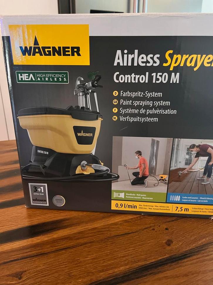 Wagner Verf Airless Spuit control 150m NIEUW!!!!, Doe-het-zelf en Verbouw, Gereedschap | Overige machines, Nieuw, Ophalen of Verzenden