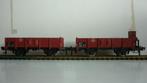2 Fleischmann H0 (5204/1454) hoge bakwagons, Gebruikt, Gelijkstroom, Fleischmann, Wagon