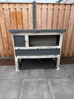 Konijnenhok (nieuwprijs 260 euro), Dieren en Toebehoren, 110 cm of meer, Ophalen of Verzenden, Zo goed als nieuw, 90 cm of meer