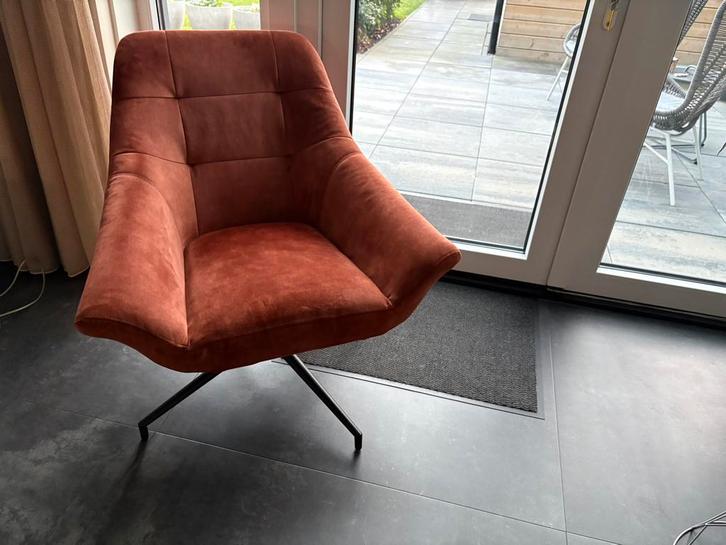 Henders en Hazel stoffen fauteuil model Reggio in nieuwstaat, Huis en Inrichting, Fauteuils, Zo goed als nieuw, 50 tot 75 cm, 75 tot 100 cm