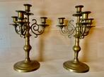 Koperen kandelaars 3 -armig, Antiek en Kunst, Ophalen of Verzenden, Koper of Brons