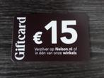 NELSON* SCHOENEN GIFTCARD €15,00., Tickets en Kaartjes, Kortingen en Cadeaubonnen, Eén persoon, Cadeaubon, Overige typen
