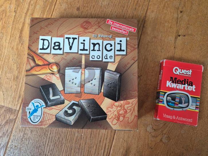 Unieke spellen: Da Vinci code en media Kwartet, Hobby en Vrije tijd, Gezelschapsspellen | Kaartspellen, Zo goed als nieuw, Ophalen