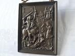 ADUKJÄRD – Bronzen wandreliëf St Georg / Plaquette 25x19 cm, Antiek en Kunst, Antiek | Wandborden en Tegels, Ophalen of Verzenden