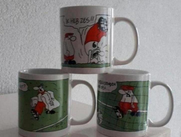 Vijf F.C. Knudde Bekers, Verzamelen, Stripfiguren, Zo goed als nieuw, Gebruiksvoorwerp, Ophalen of Verzenden