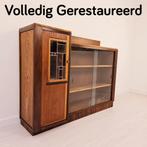 Art deco vitrine kast | Amsterdamse school dressoir 1920's, Ophalen of Verzenden, Zo goed als nieuw, 25 tot 50 cm, Minder dan 100 cm