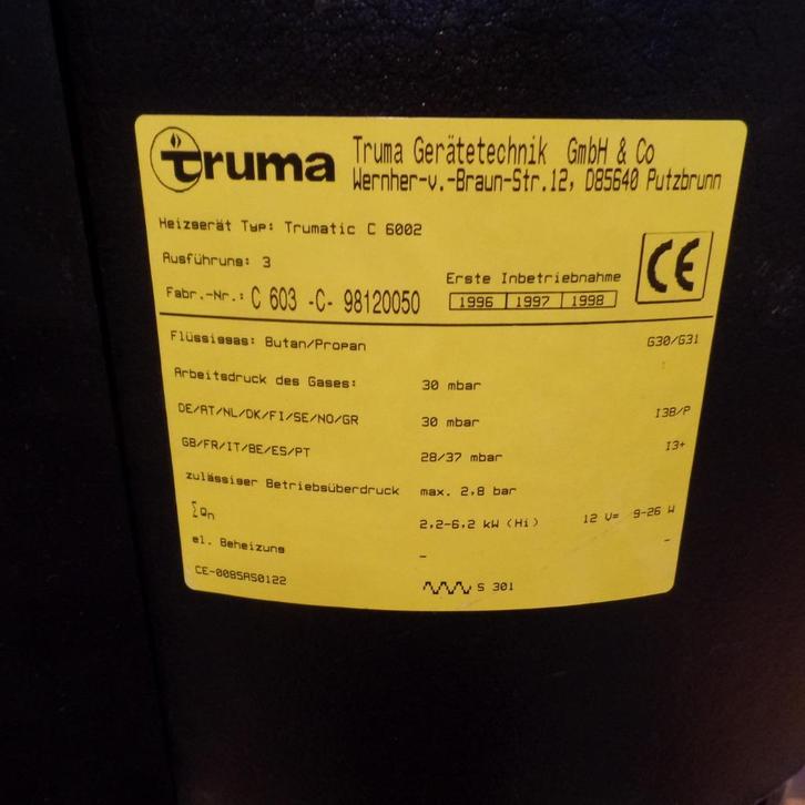 Truma combi boiler C603C met nieuwe brander, Caravans en Kamperen, Camper-accessoires, Gebruikt, Ophalen