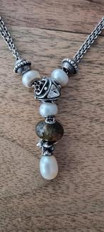 Origineel Trollbeads collier 925 zilver, Gebruikt, Ophalen of Verzenden, Trollbeads, 4 bedels of meer