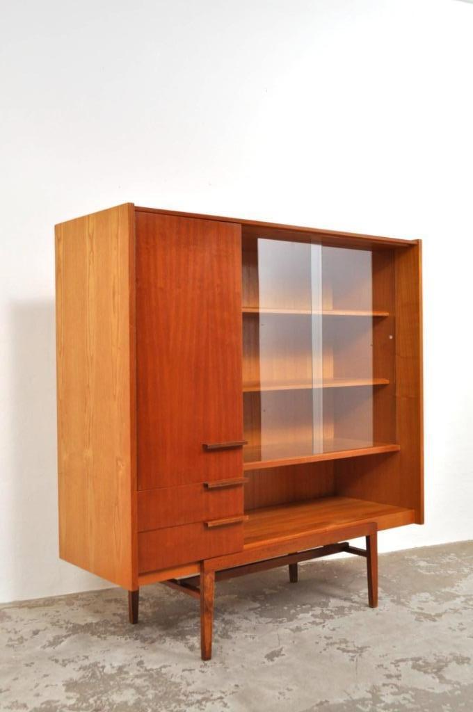 Vintage kast František Mezulanik book case teak jaren 60, Huis en Inrichting, Kasten | Boekenkasten, Gebruikt, 100 tot 150 cm