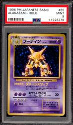 Alakazam Holo PSA 9 - #65 - Japanese Base Set 1996, Ophalen of Verzenden, Zo goed als nieuw, Losse kaart, Foil
