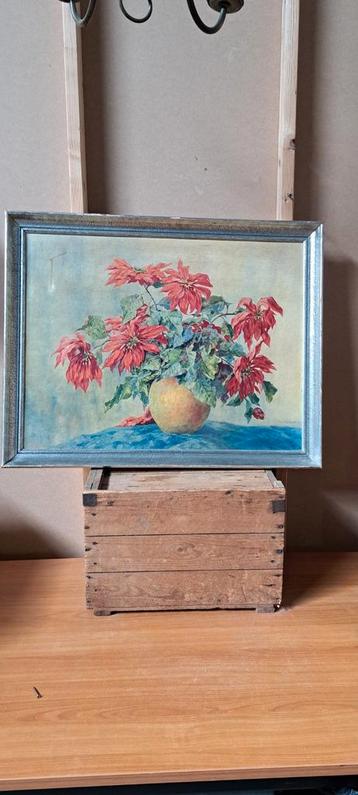 Schilderij met bloemen in vaas beschikbaar voor biedingen