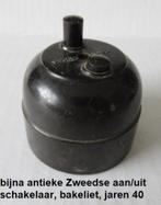 antieke Zweedse BULA aan/uit schakelaar bakeliet, Ophalen of Verzenden
