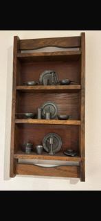 Tinnen serviesje met letterbak, Antiek en Kunst, Antiek | Tin, Ophalen of Verzenden