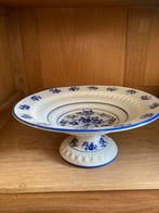 Vintage taartschaal met blauw decor, Ophalen
