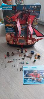 Playmobil piratenboot +schatkist+extra piraten set, Gebruikt, Ophalen