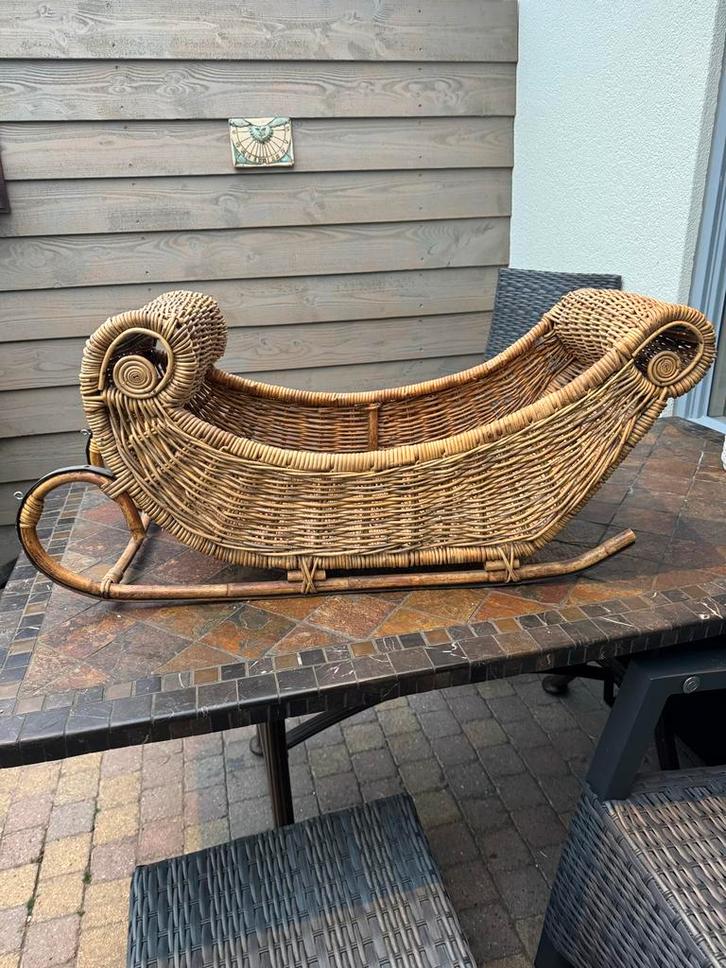 Vintage Rotan Slee, Diversen, Kerst, Zo goed als nieuw, Ophalen
