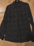 Purdey blouse zwart witte stipjes rond kraagje, Zwart, Ophalen of Verzenden, Zo goed als nieuw, Purdey