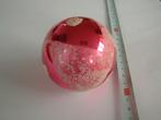 oude glas roze kerstbal nr.7, Ophalen of Verzenden
