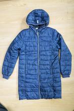 Blauwe lichtgewicht winterjas met capuchon Hema 158/164, Kinderen en Baby's, Kinderkleding | Maat 158, Gebruikt, Meisje, Ophalen of Verzenden