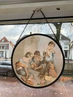 Glas in Lood Hanger - Murillo Jongens Dobbelen, Antiek en Kunst, Kunst | Schilderijen | Klassiek, Ophalen of Verzenden