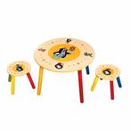Houten kindertafel met 2 Krukjes met de kleine mol, Kinderen en Baby's, Dorpsweg Spankeren, Spelendehollander, Info@spelendehollander.nl