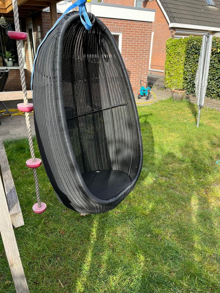 Hangstoel - zitei - buiten of binnen zonder hangstandaard., Ophalen, Gebruikt, Zwart, Overige materialen
