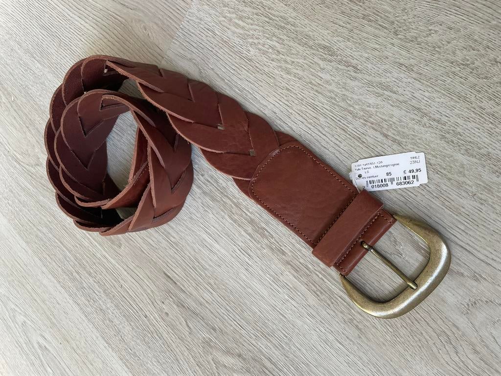 Leren riem van van tilburg, bruin, Tailleriem, Ophalen of Verzenden, Zo goed als nieuw, Bruin