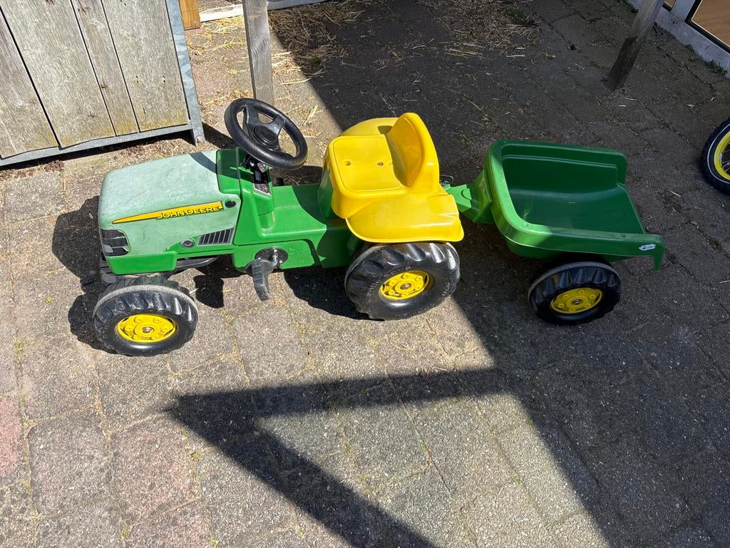 Leuke John Deere traptractor met aanhanger, Ophalen, Gebruikt