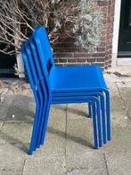 IKEA TEODORES stoelen (blauw), stapelbaar, Huis en Inrichting, Stoelen, Kunststof, Gebruikt, Vier, Verzenden