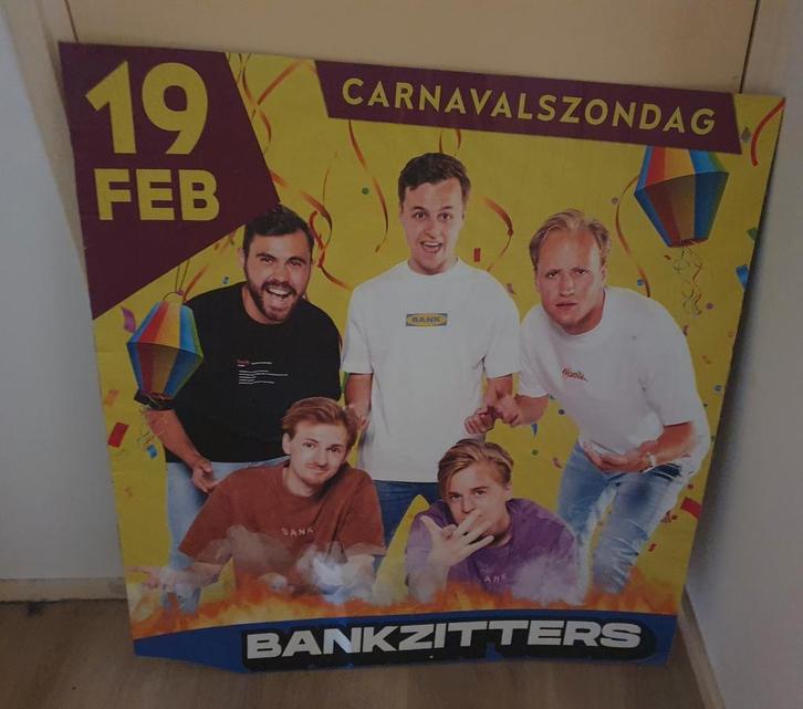 Bankzitters Carnavalsposter -  Verzamelobject, Verzamelen, Posters, Gebruikt, Overige onderwerpen, Deurposter of groter, Rechthoekig Staand