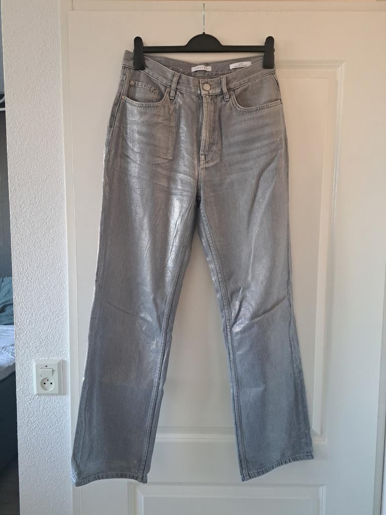 Zilveren jeans COSTES - Amy High Rise straight 31/32, Ophalen of Verzenden, Zo goed als nieuw, Blauw, W30 - W32 (confectie 38/40)