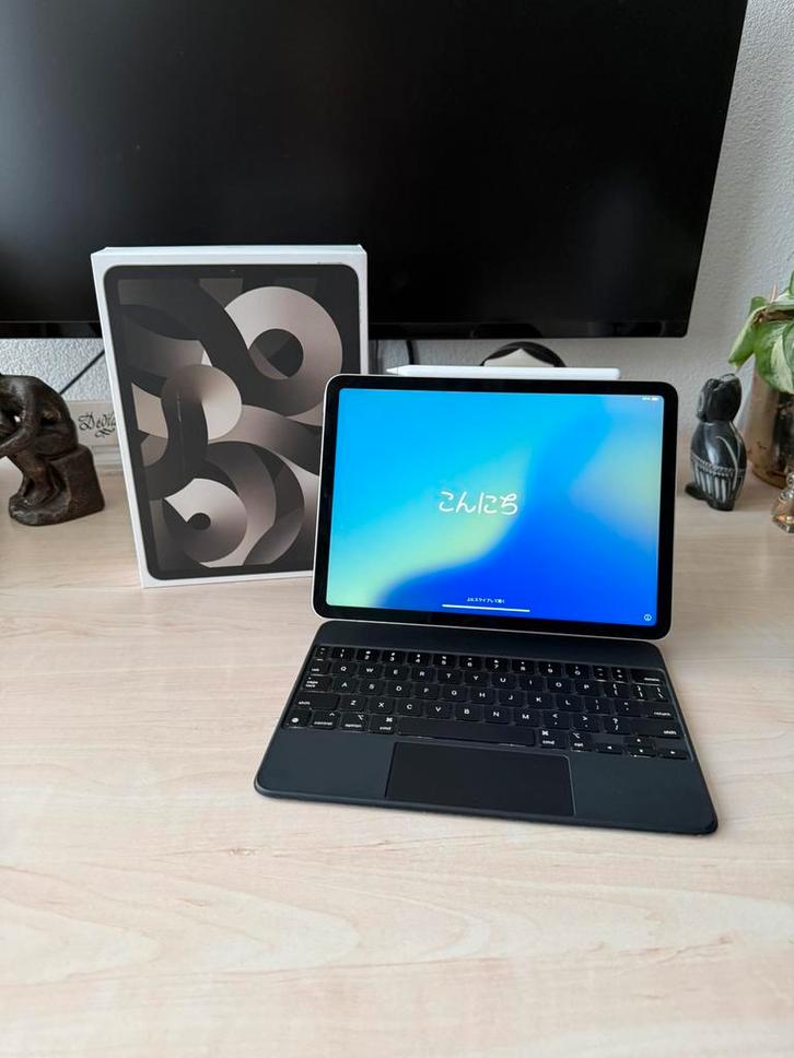 Ipad air 5 + magic keyboard + apple pencil 2, Computers en Software, Apple iPads, Zo goed als nieuw, Apple iPad Air, Wi-Fi, 11 inch