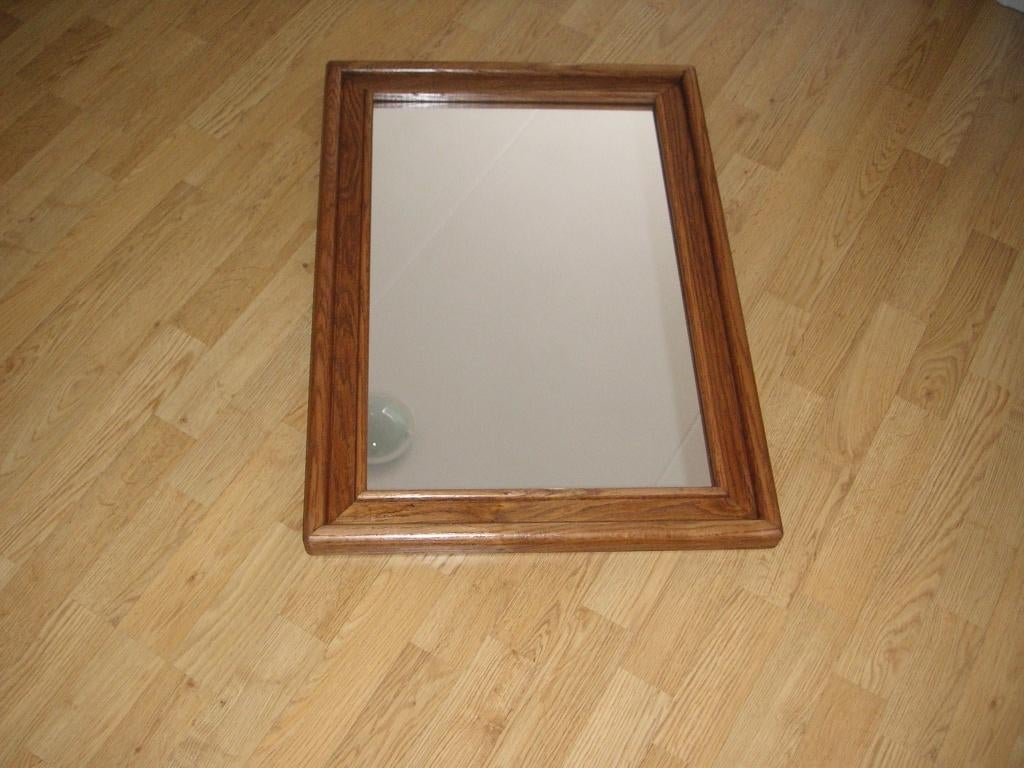 Eiken Spiegel maat 71x50 cm., Ophalen, Minder dan 50 cm, Gebruikt, Minder dan 100 cm