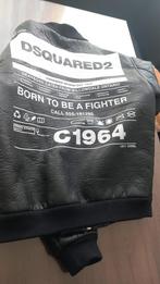 Dsquared2 leren jas heren maat 54, Ophalen, Gedragen, Maat 52/54 (L), Zwart