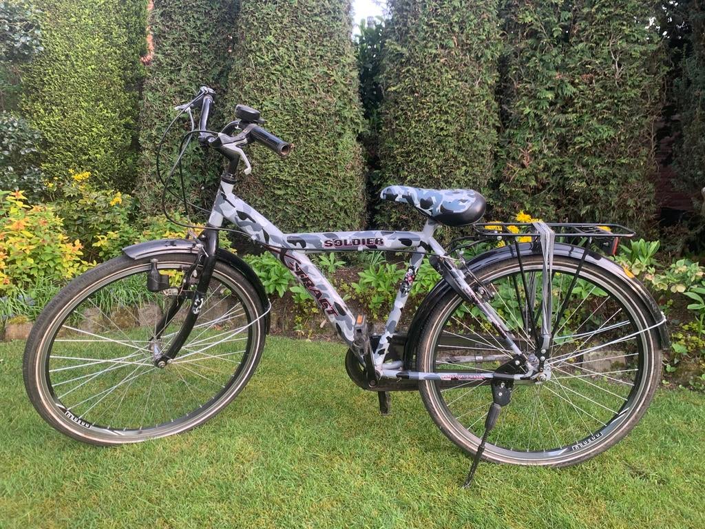 Jongensfiets grijs camouflage print X-tract, Fietsen en Brommers, Fietsen | Jongens, Ophalen of Verzenden, Zo goed als nieuw, 26 inch of meer