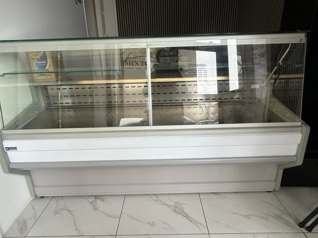 Koelvitrine, drank koelkast, prullenbak, bekers, deksel, Ophalen, Gebruikt