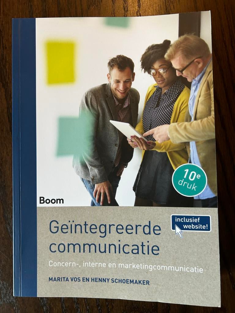 Geïntegreerde communicatie - 10e druk (Boom), Boeken, Studieboeken en Cursussen, Ophalen of Verzenden, Gamma, Zo goed als nieuw