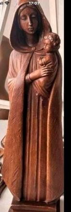 Maria met haar zoon , prachtig gesigneerd beeld 54 cm hoog, Antiek en Kunst, Ophalen of Verzenden