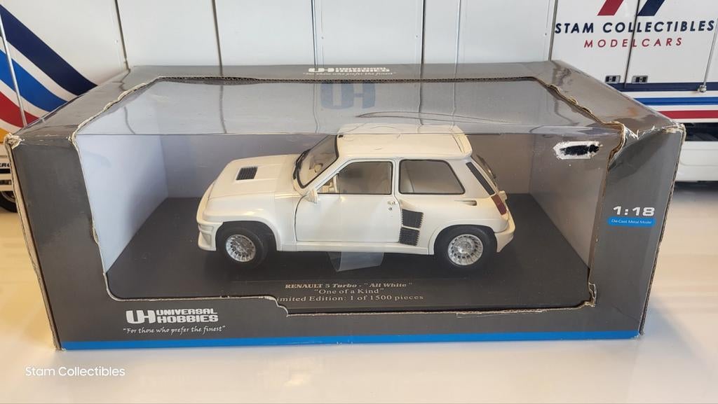 Universal Hobbies Renault 5 Turbo All White 1of1500 pcs, Hobby en Vrije tijd, Modelauto's | 1:18, Overige merken, Auto, Ophalen of Verzenden