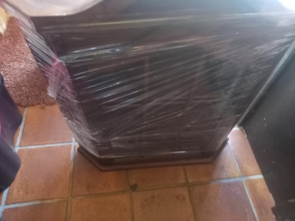 Vertrine kastje eiken puntgaaf, Ophalen of Verzenden, Zo goed als nieuw