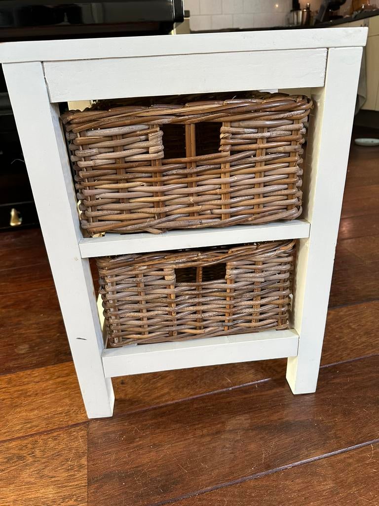 Lade kastje met mandjes, Ophalen, Gebruikt