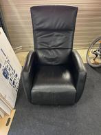 Lederen relaxstoel met ligfunctie lederenbekleding zgan, Ophalen, Minder dan 75 cm, Leer, Zo goed als nieuw