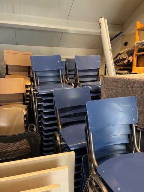 Kantine  schaftkeet stoelen, Ophalen, Kunststof, Gebruikt, -