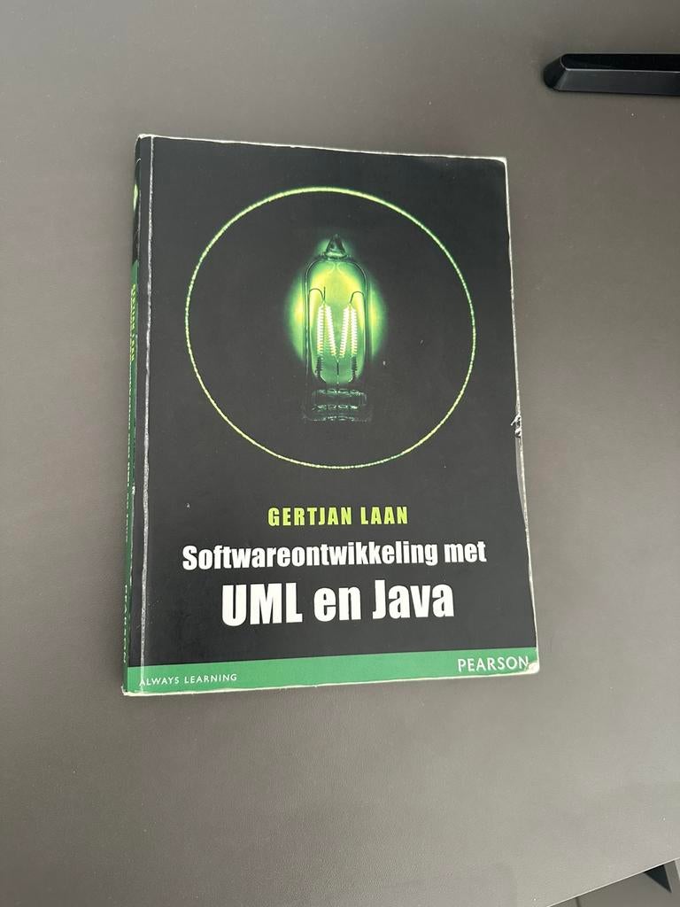 Softwareontwikkeling met UML en Java – Gertjan Laan Pearson, Boeken, Ophalen of Verzenden, Zo goed als nieuw, Programmeertaal of Theorie