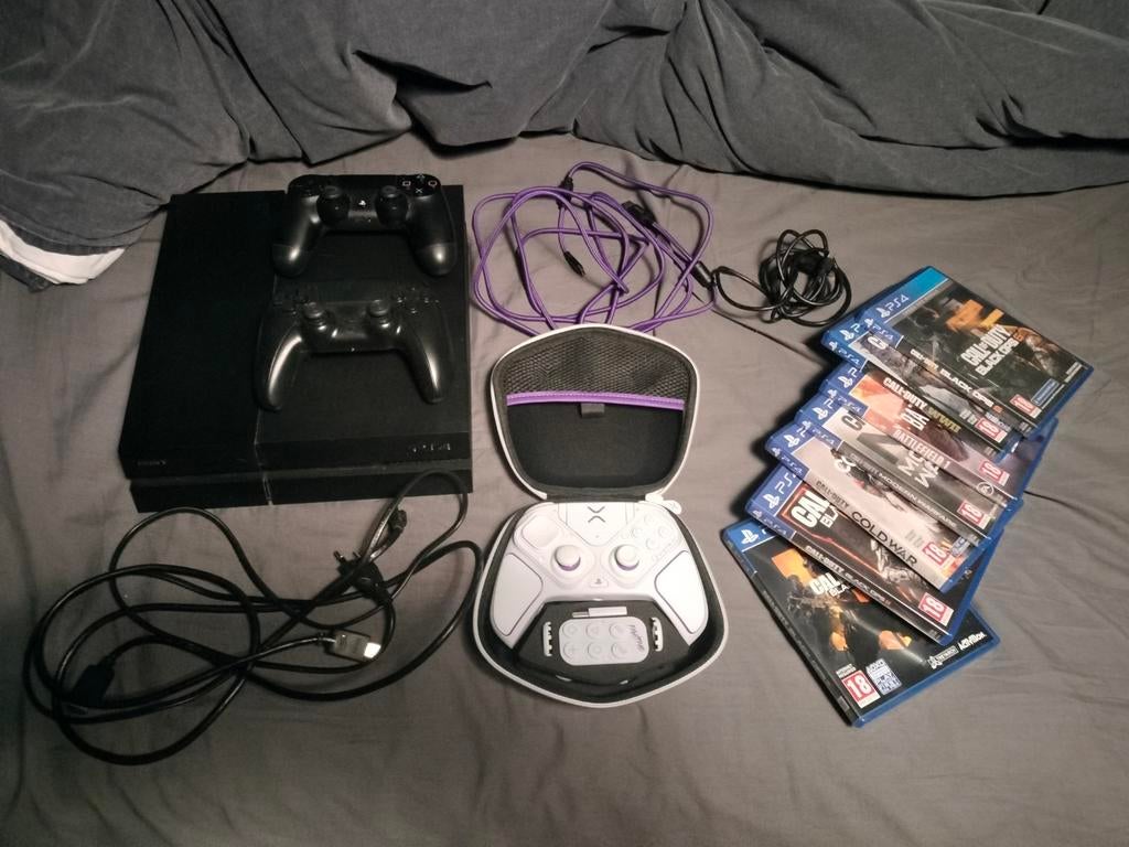 PlayStation 4 500GB met 3 controllers, Ophalen, Zo goed als nieuw, Met 3 controllers of meer, 500 GB