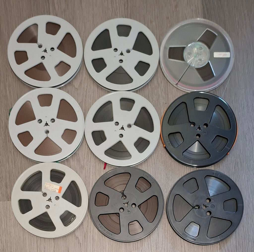 Partij van 9 bandrecorder banden, Ophalen of Verzenden, Onderdeel, Met banden