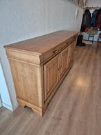 Massief eikenhouten dressoir met 3 planken en 3 lades, Ophalen, Gebruikt, Met deur(en), Klassiek