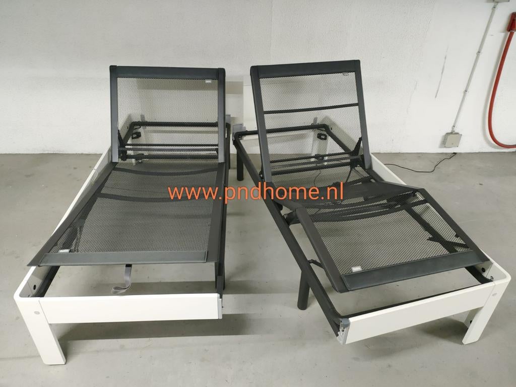 Auping Auronde 2000 Deelbaar bed 180 x 210 elektrische, Verstelbaar, Tweepersoons, Ophalen of Verzenden, 180 cm